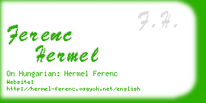 ferenc hermel business card